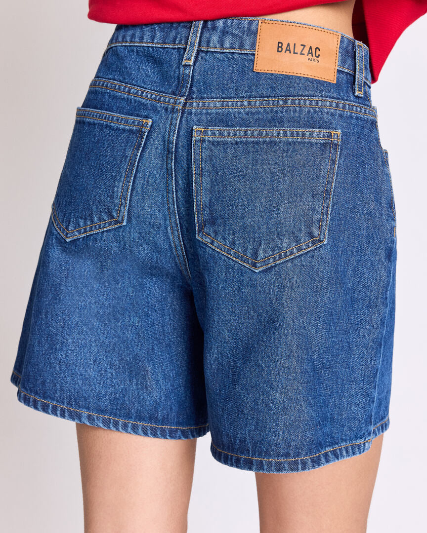 Short Maylone bleu midi