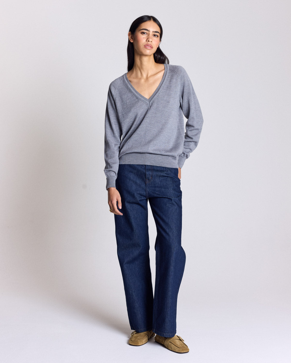 Pull Victoria gris chiné
