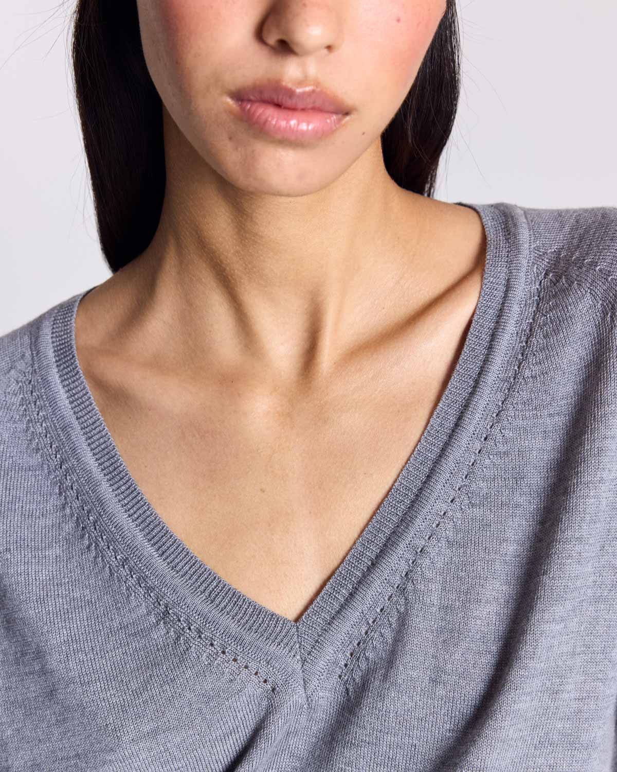 Pull Victoria gris chiné