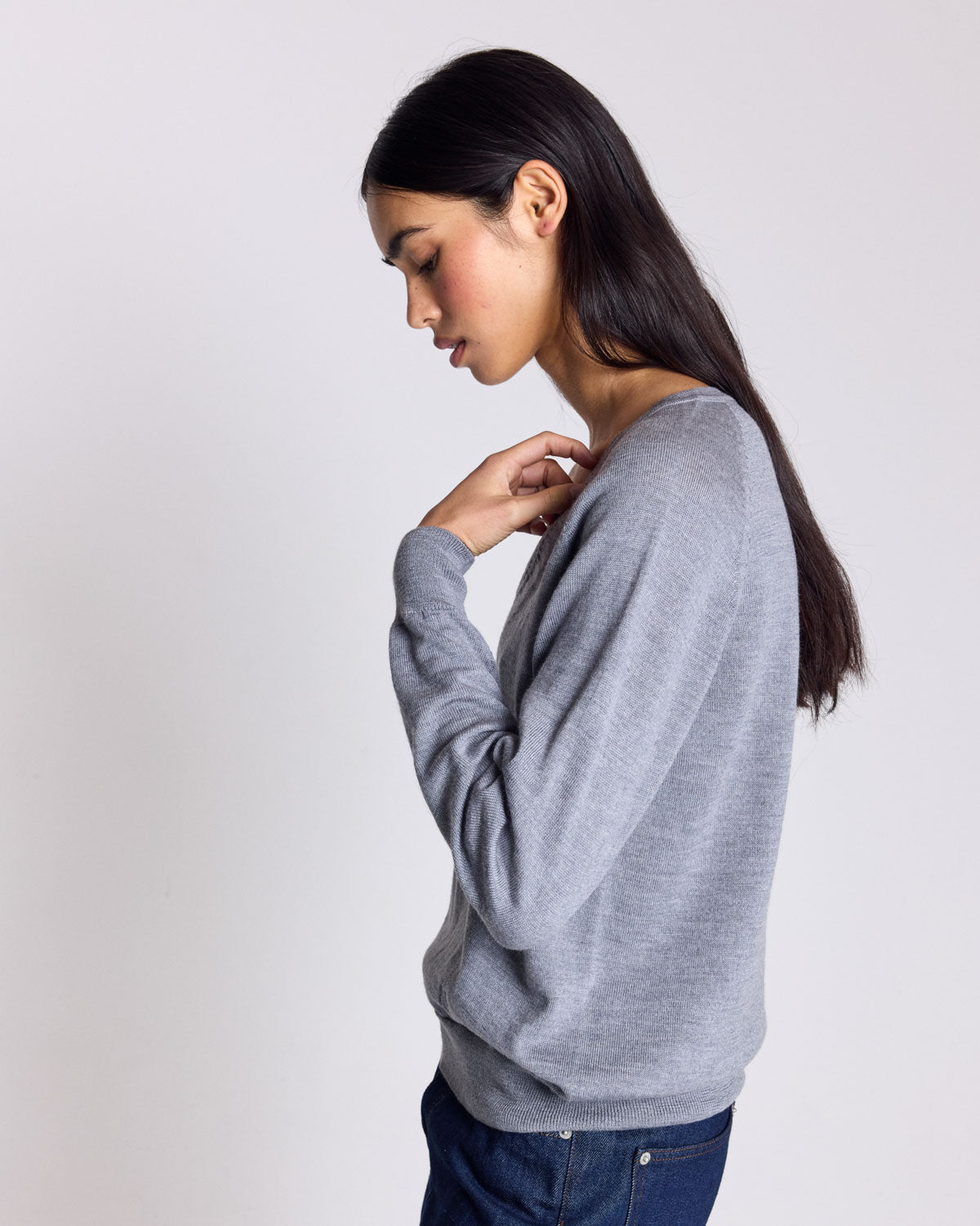 Pull Victoria gris chiné