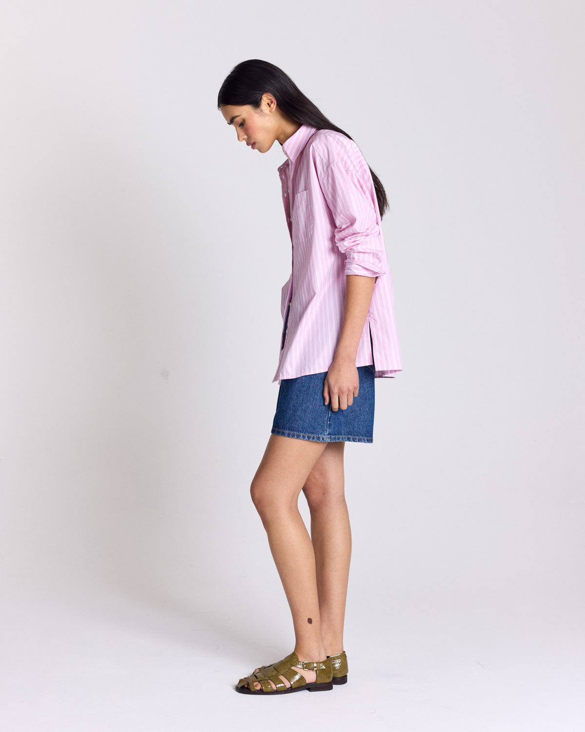 Chemise Hector rayures rose et écru