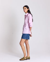 Chemise Hector rayures rose et écru