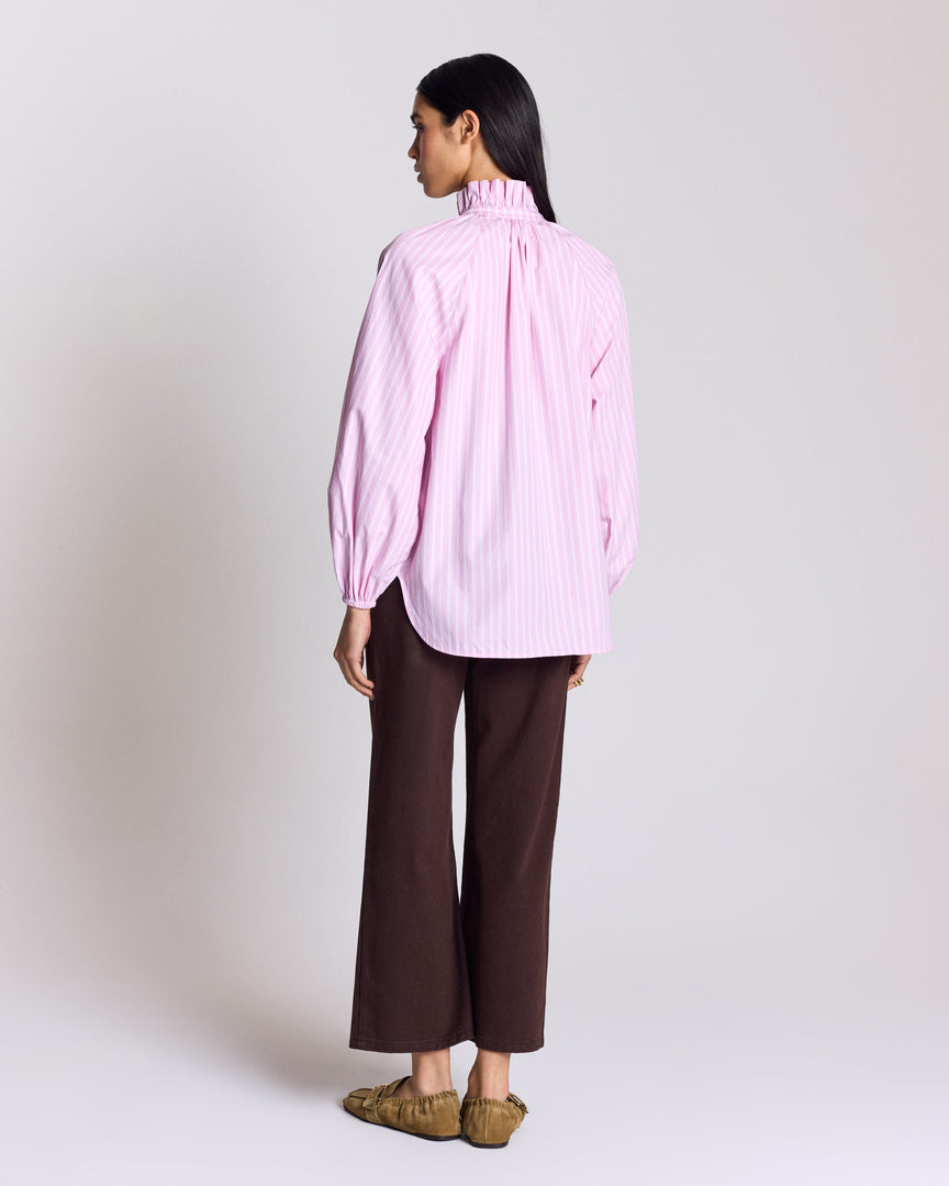 Chemise Camille rayures roses