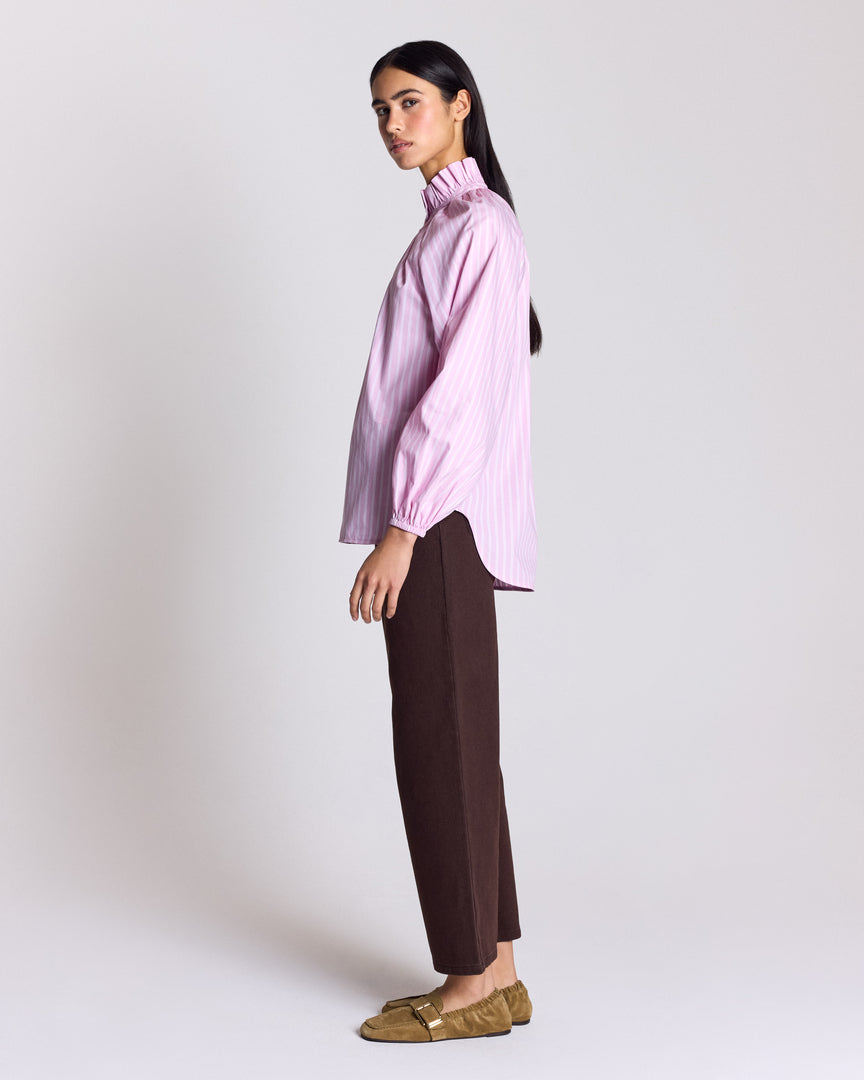 Chemise Camille rayures roses