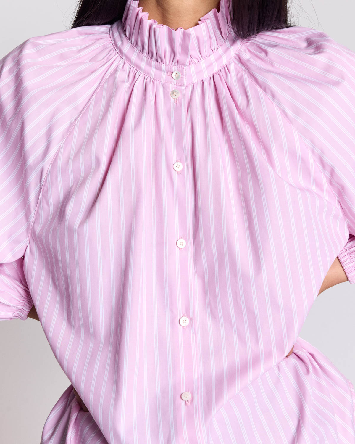 Chemise Camille rayures roses