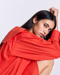 Robe Celestine rouge coquelicot