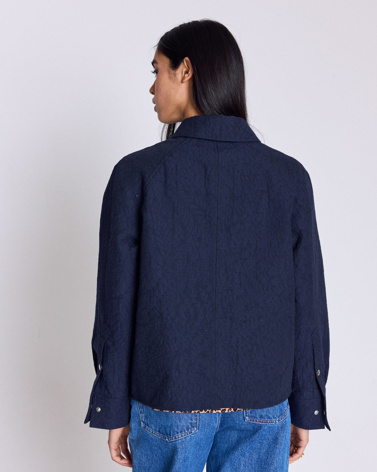 Chemise Gaston jacquard marine