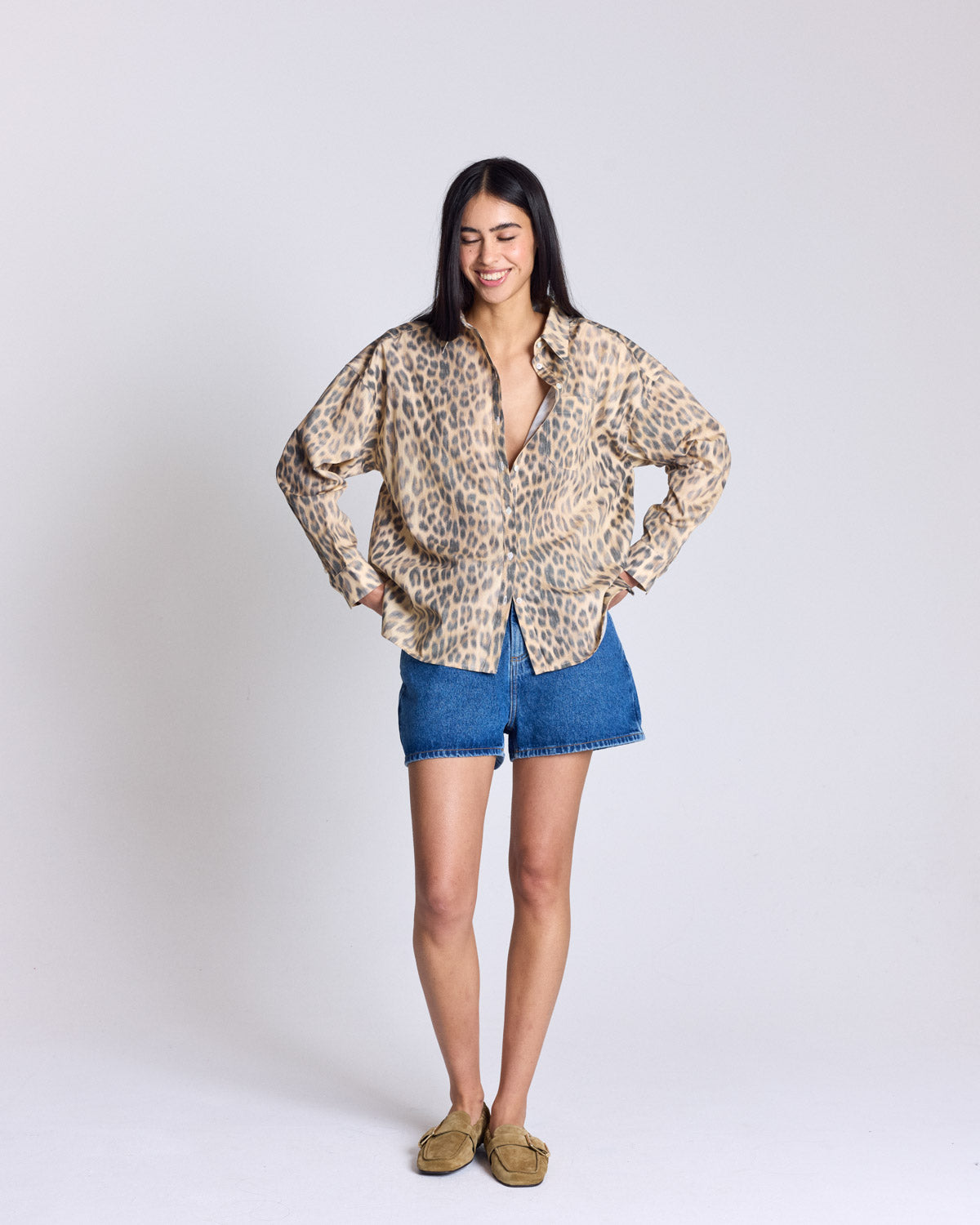 Chemise Hector léopard faded
