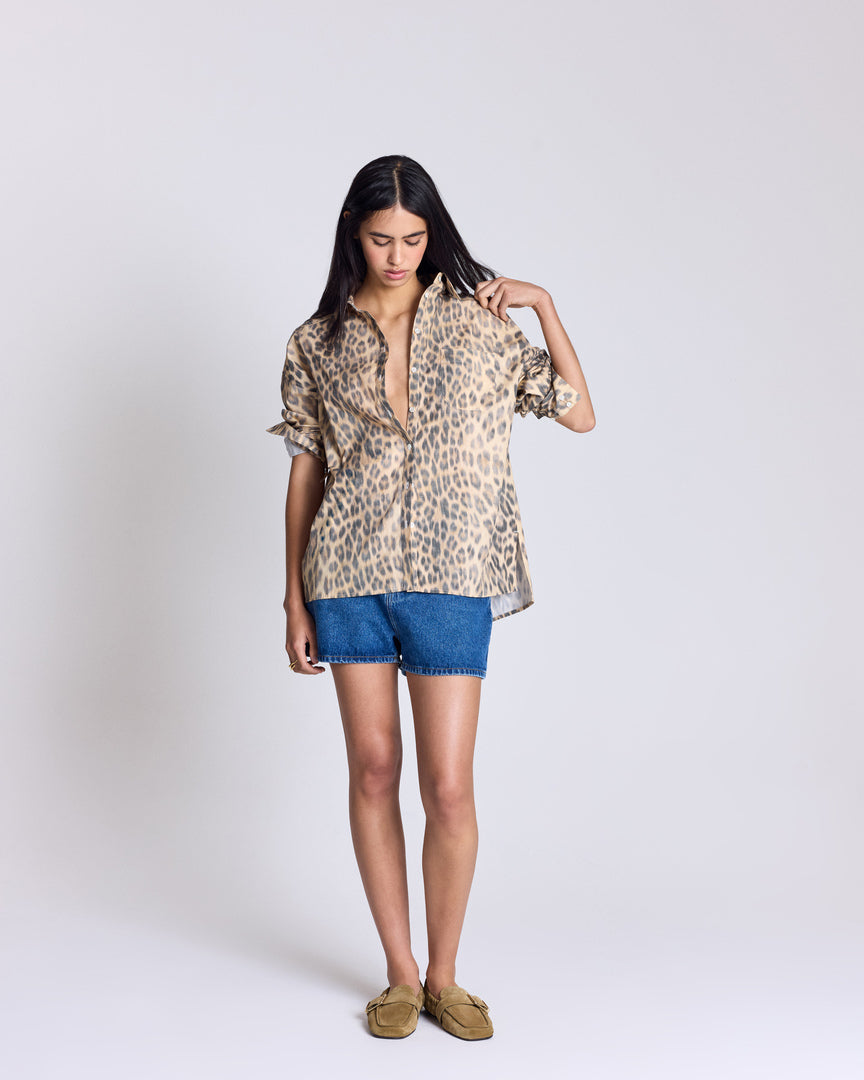Chemise Hector léopard faded