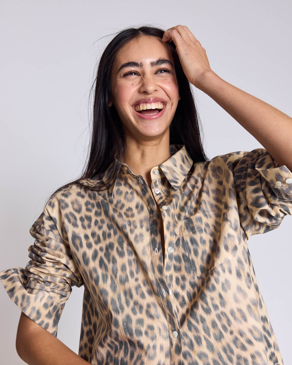 Chemise Hector léopard faded