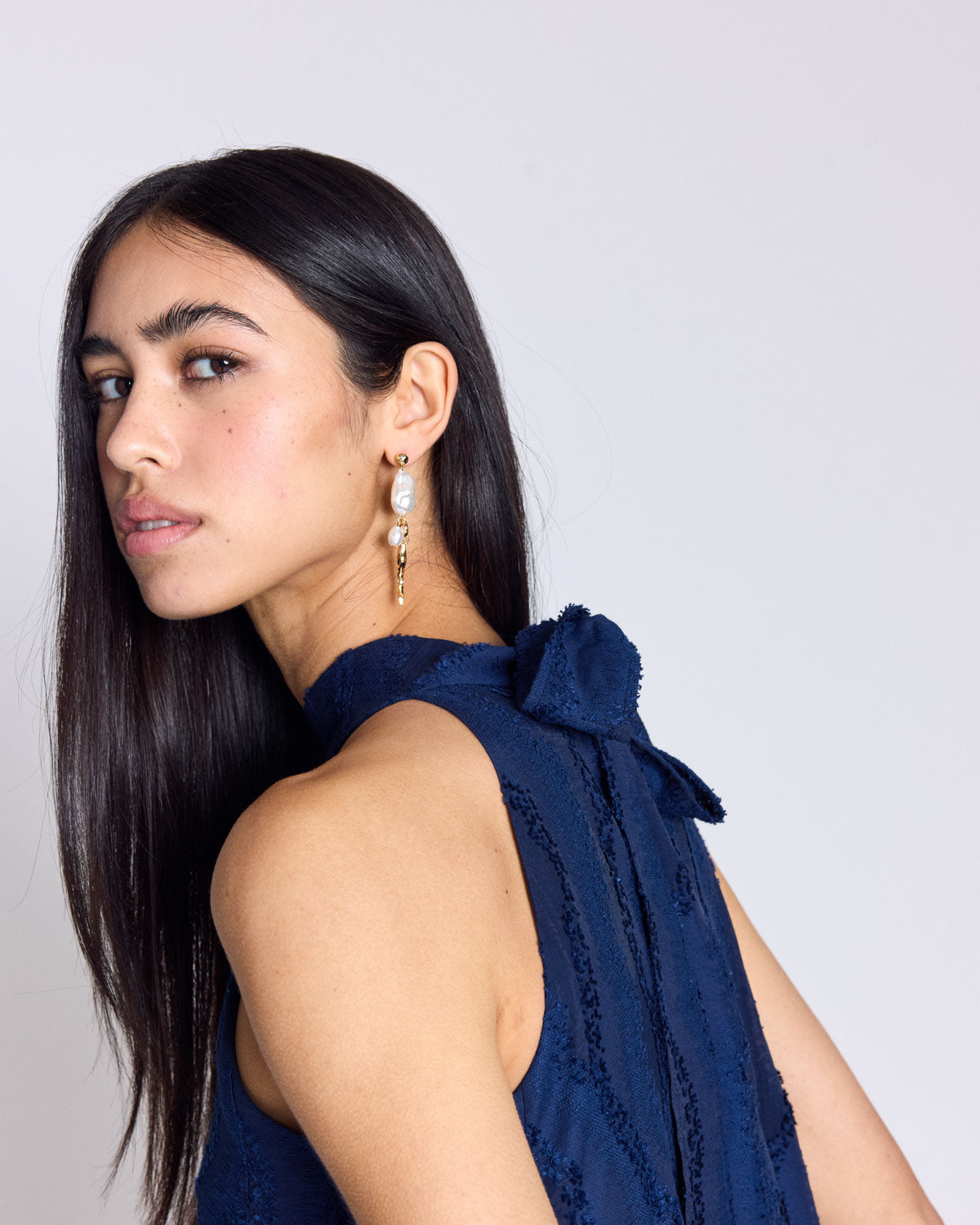 Robe Daphne bleu marine