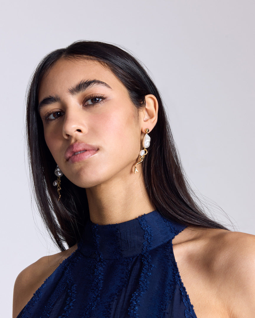 Robe Daphne bleu marine