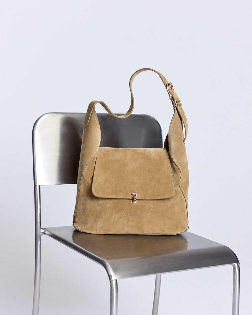Sac Gala croûte de cuir kaki