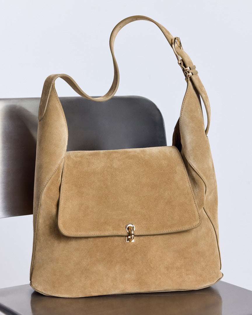 Sac Gala croûte de cuir kaki