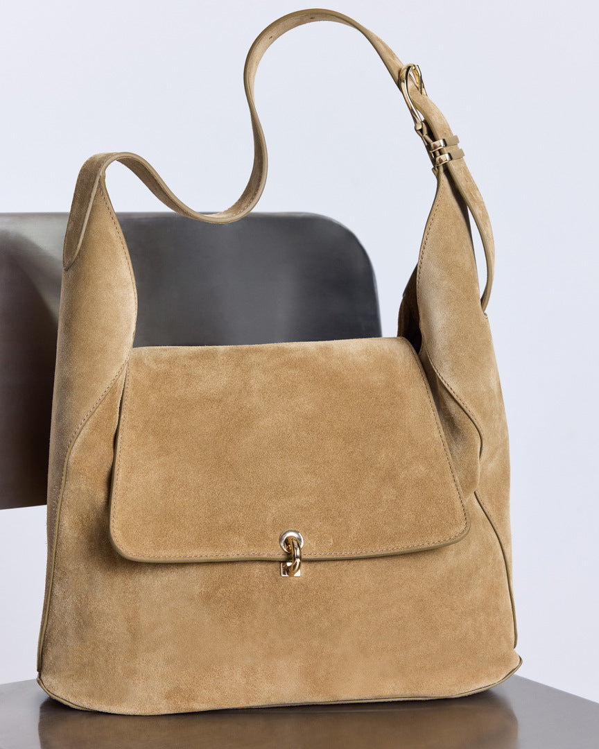 Sac Gala croûte de cuir kaki