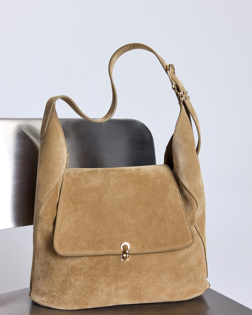 Sac Gala croûte de cuir kaki
