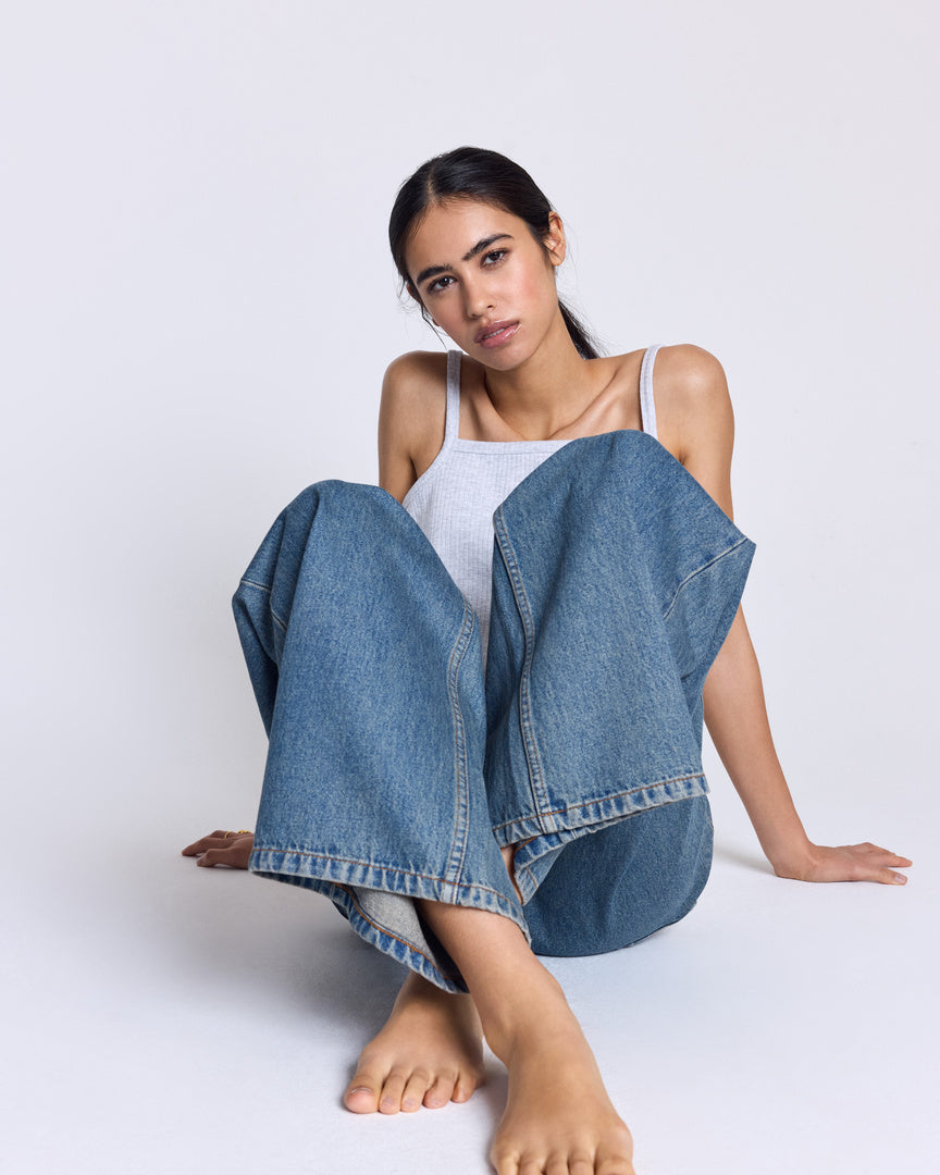 Jean Mateo bleu vintage