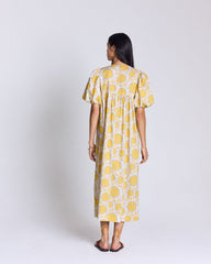 Robe Lavanda imprimé Liberty tournesols jaune