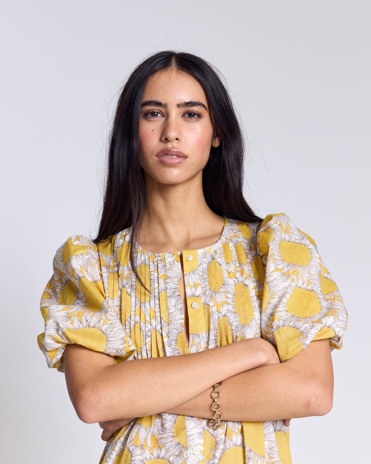 Robe Lavanda imprimé Liberty tournesols jaune