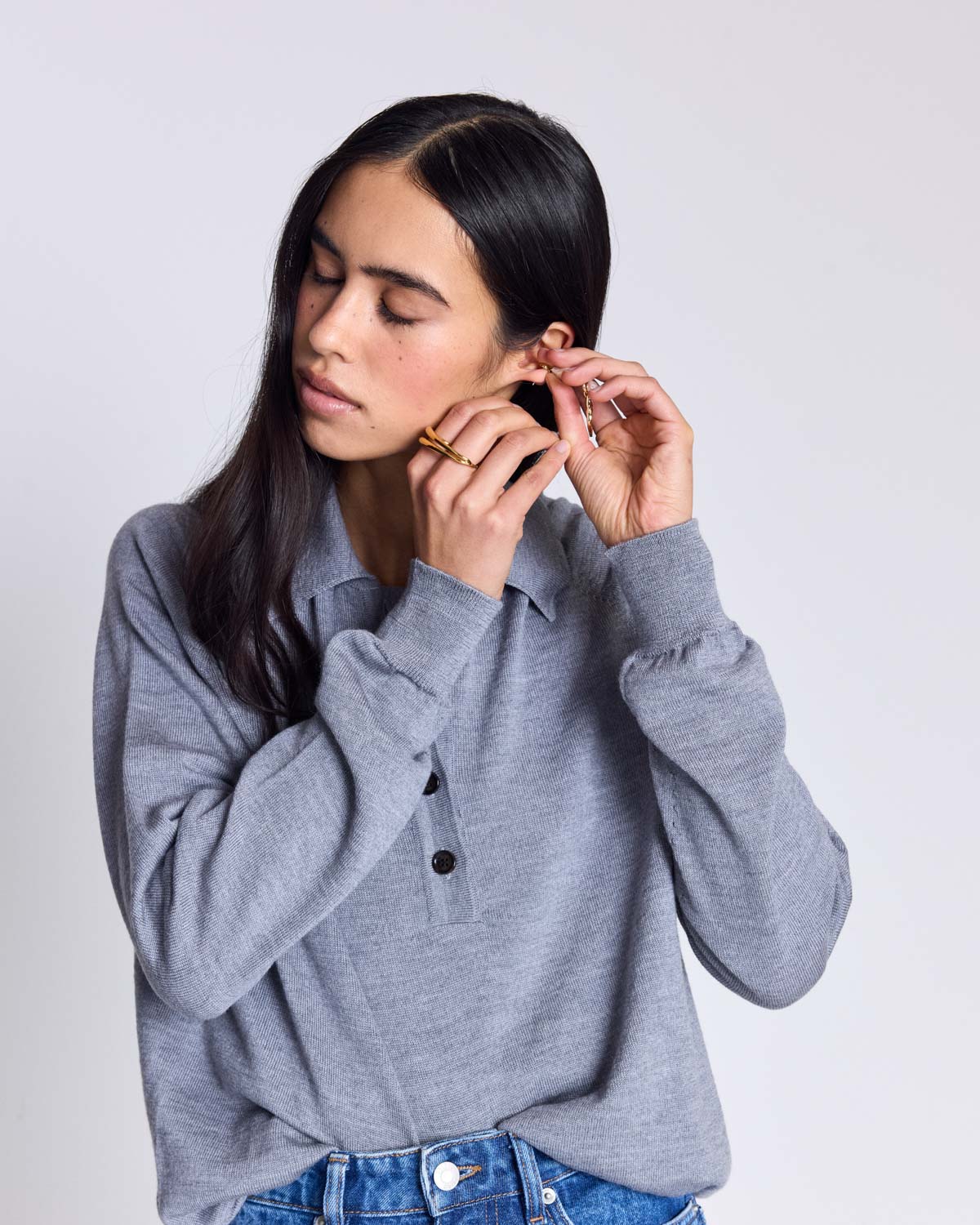 Pull Victor gris chiné