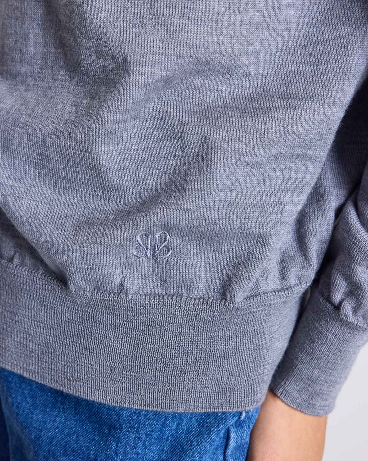 Pull Victor gris chiné
