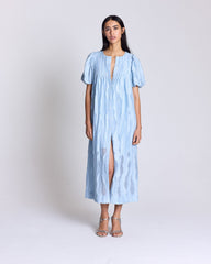 Robe Lavanda bleu ciel texturé