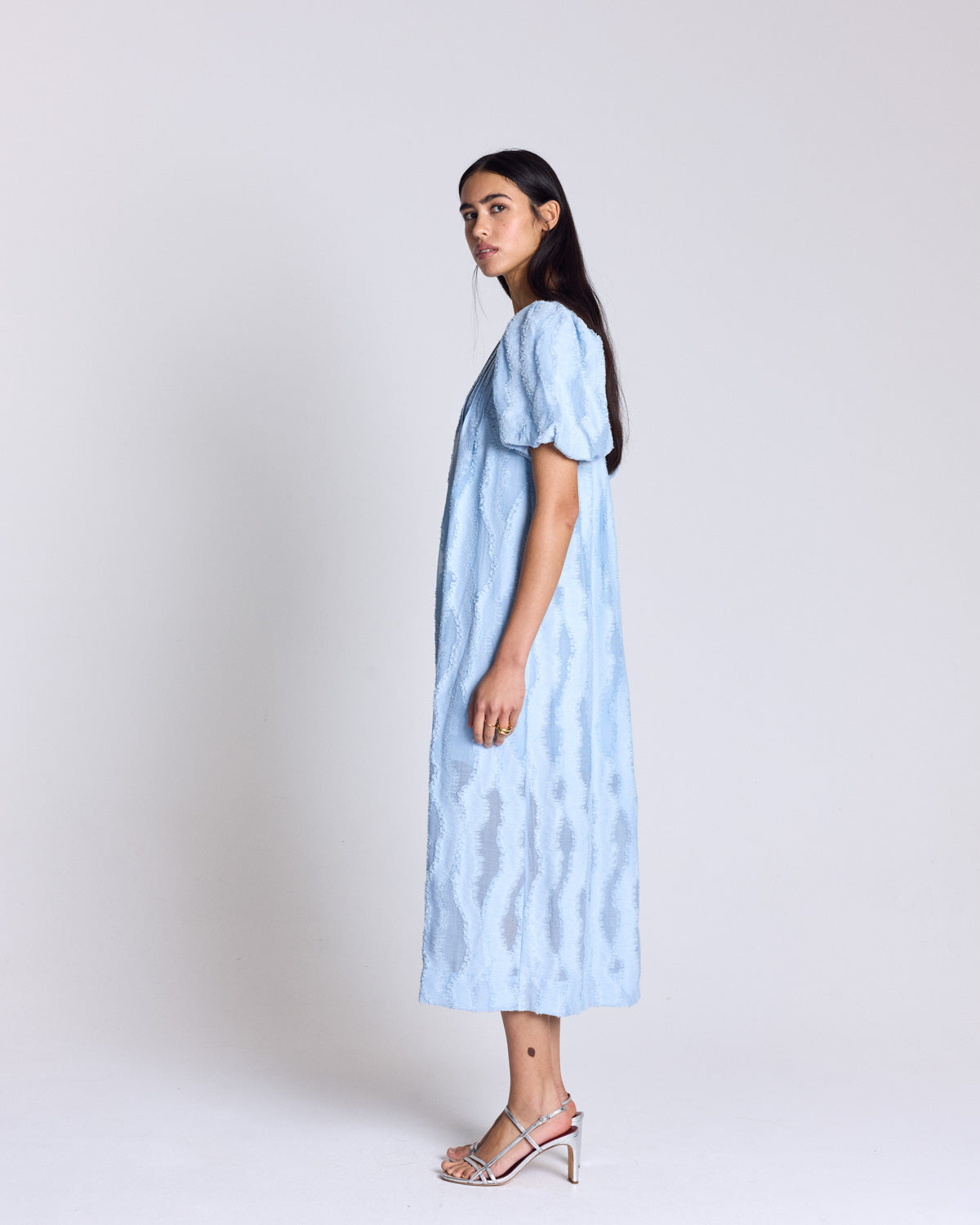 Robe Lavanda bleu ciel texturé