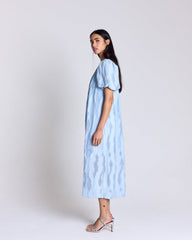 Robe Lavanda bleu ciel texturé