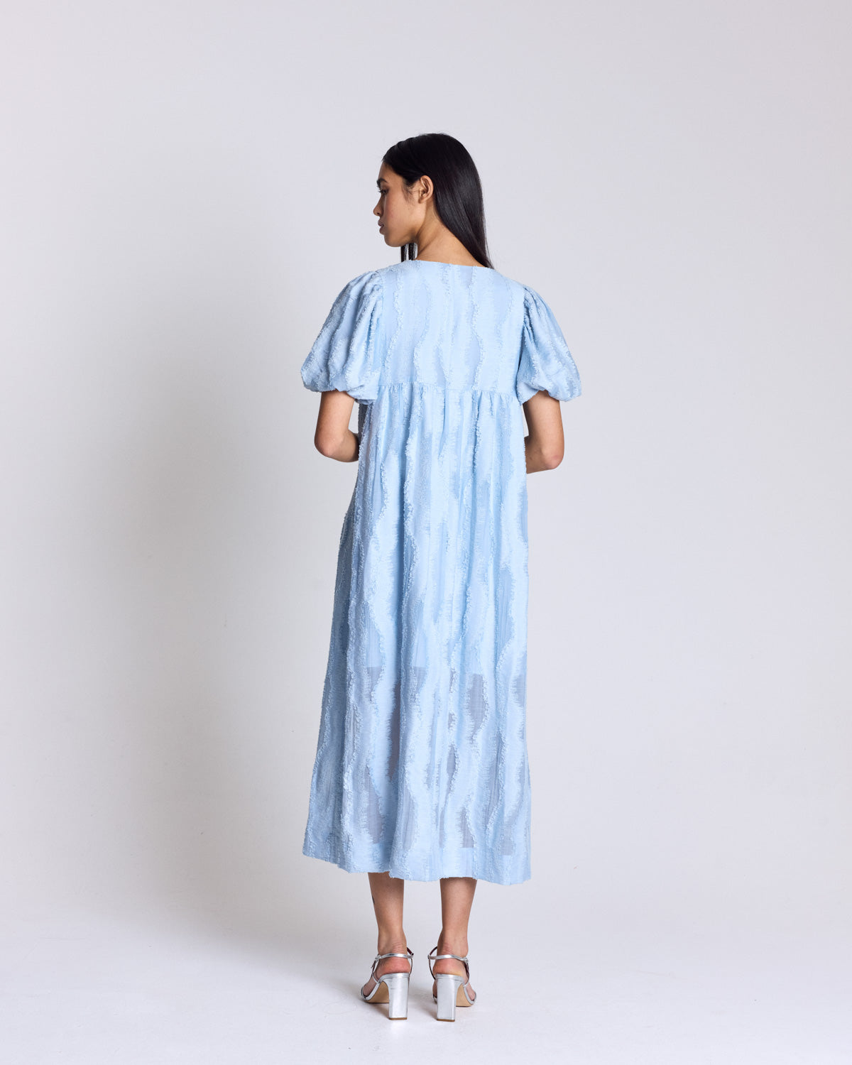 Robe Lavanda bleu ciel texturé