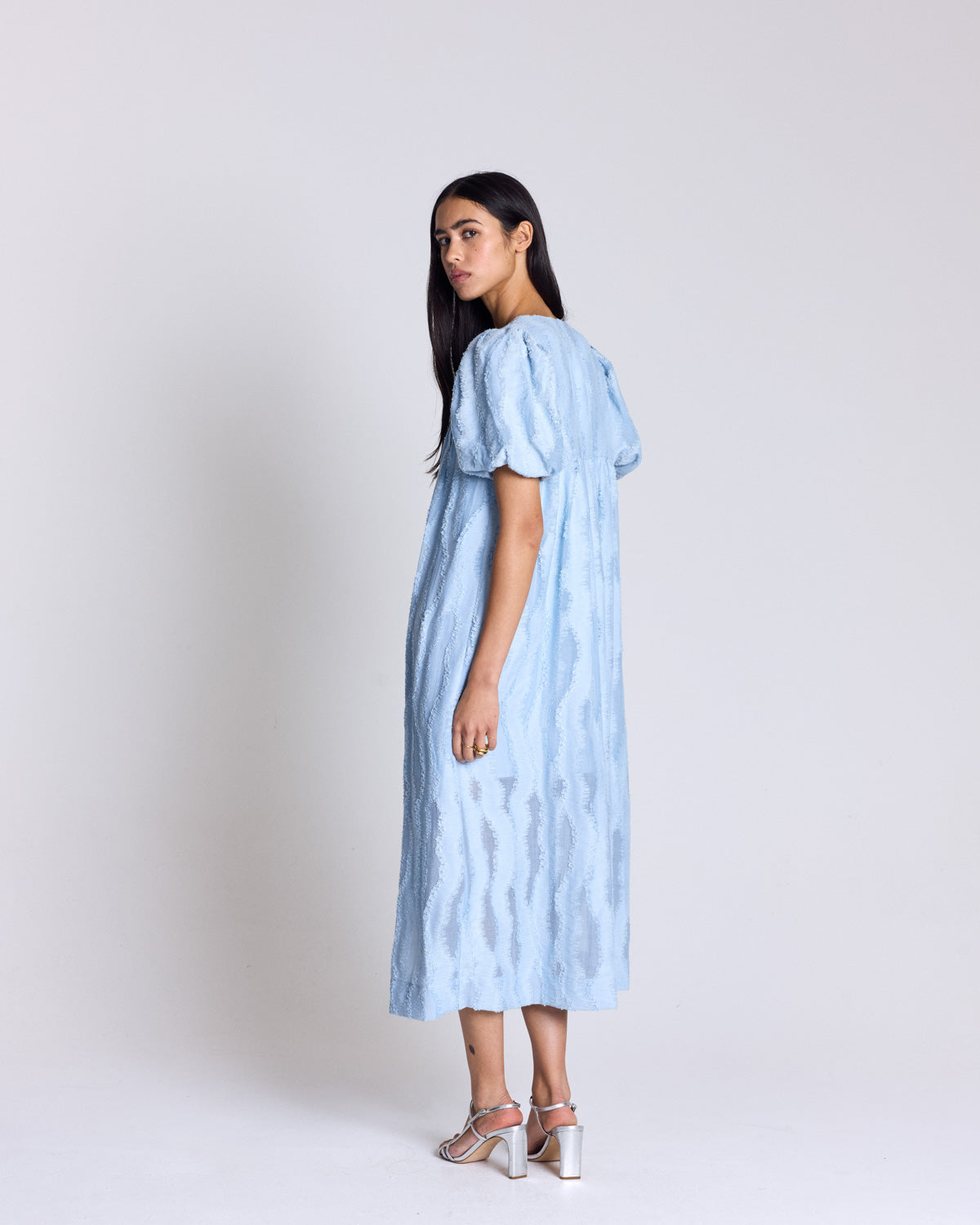 Robe Lavanda bleu ciel texturé