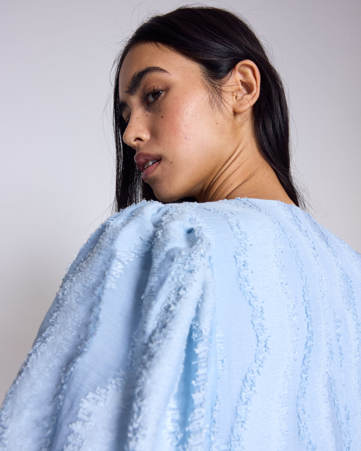 Robe Lavanda bleu ciel texturé