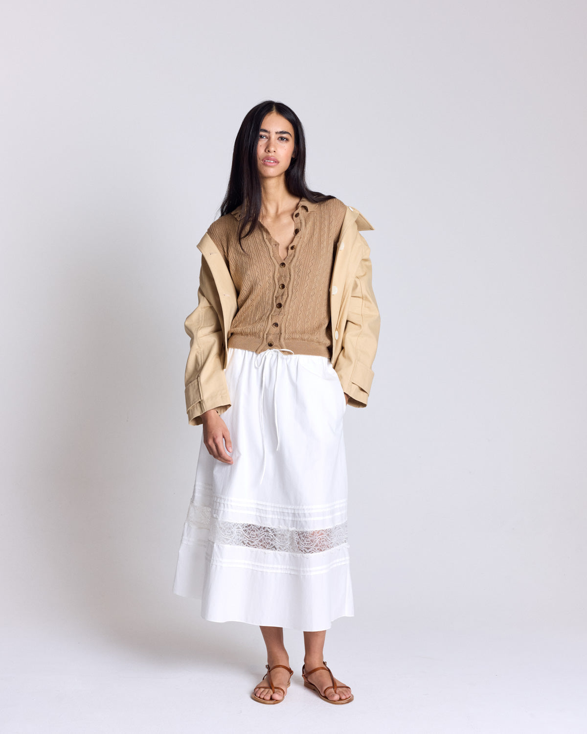 Jupe Lidia blanc naturel