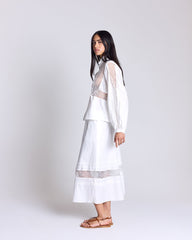Jupe Lidia blanc naturel