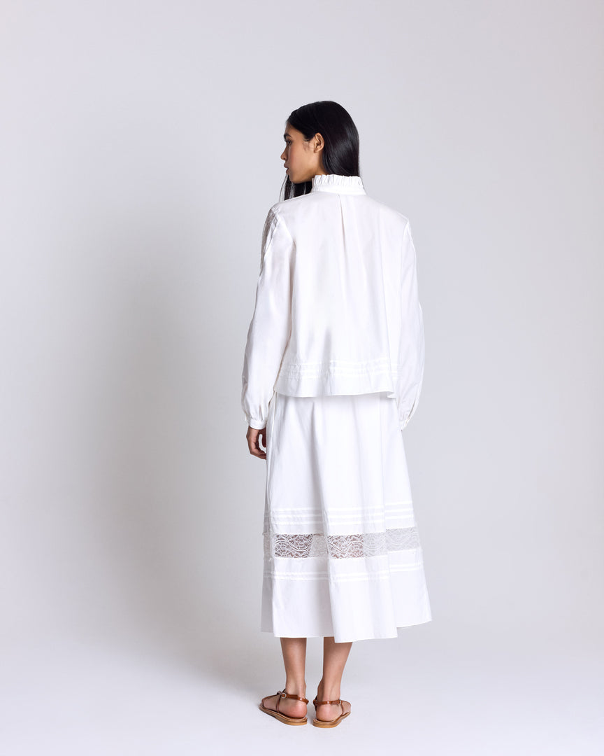 Jupe Lidia blanc naturel