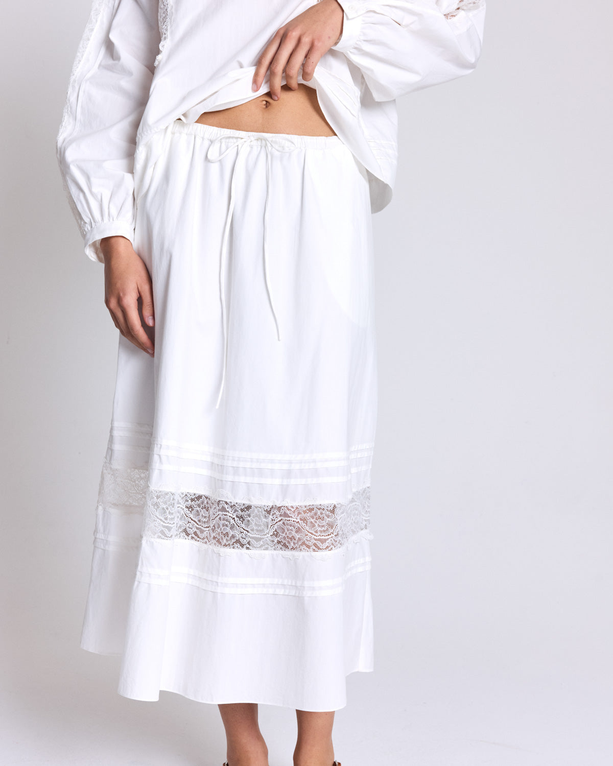 Jupe Lidia blanc naturel