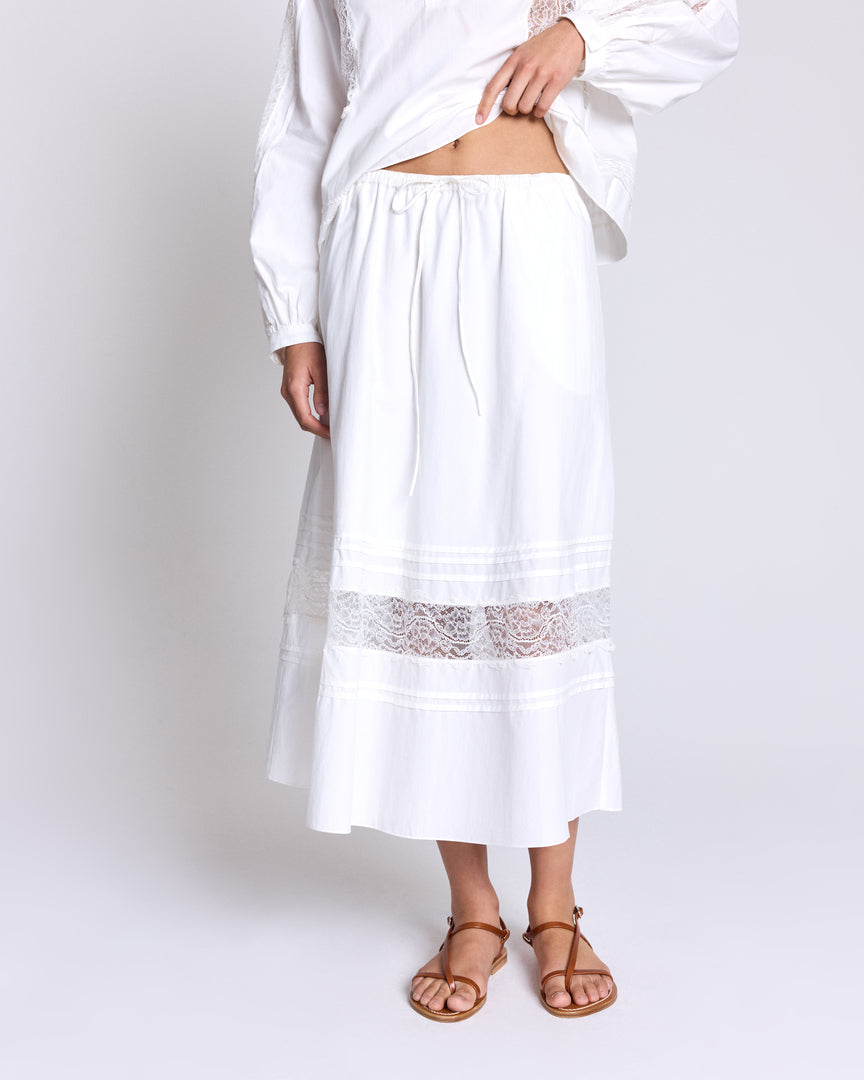 Jupe Lidia blanc naturel