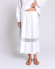 Jupe Lidia blanc naturel