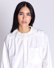 Chemise Leonor blanc naturel et dentelle