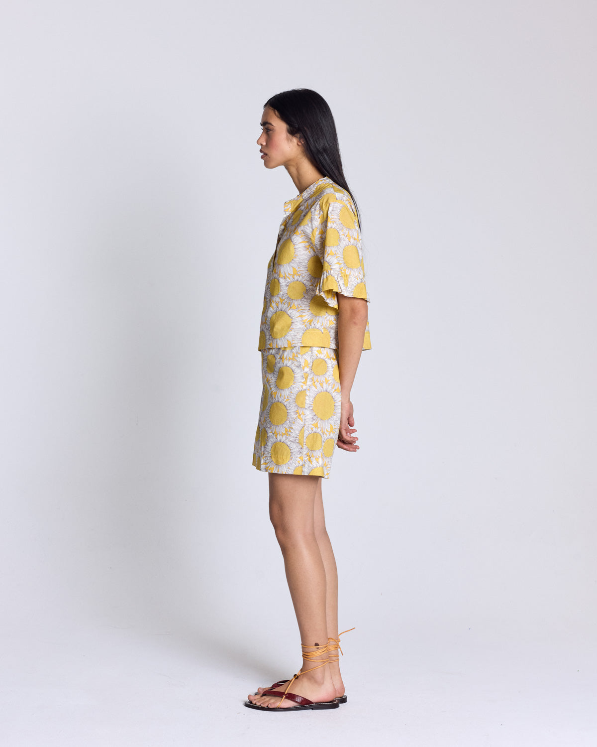 Blouse Constantine imprimé Liberty tournesols jaune