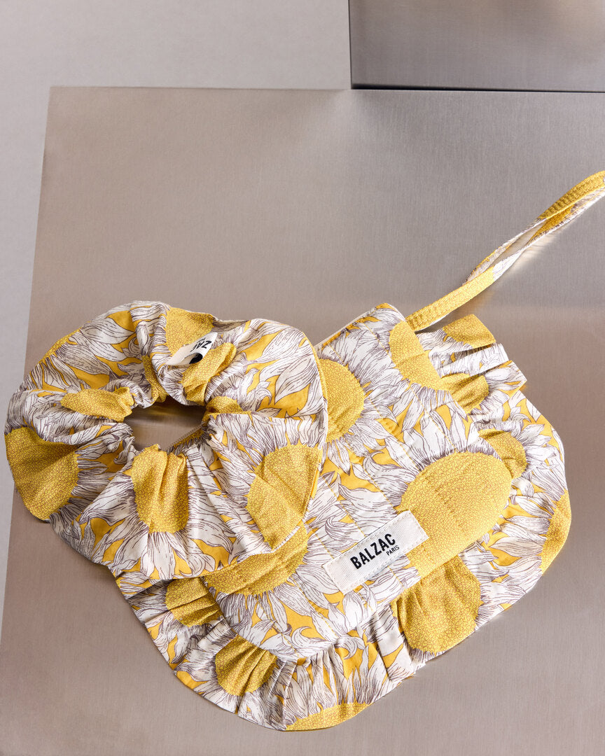 Chouchou Billy XL imprimé Liberty tournesols jaune