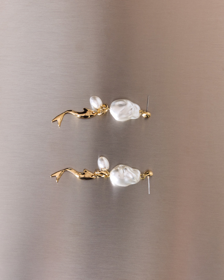 Boucles d'oreille Olivia poisson doré