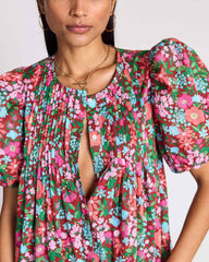 Robe Lavanda imprimé Liberty rose et bordeaux