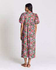 Robe Lavanda imprimé Liberty rose et bordeaux