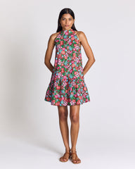 Robe Elisabeth imprimé Liberty rose et bordeaux