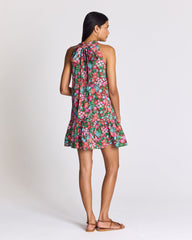 Robe Elisabeth imprimé Liberty rose et bordeaux