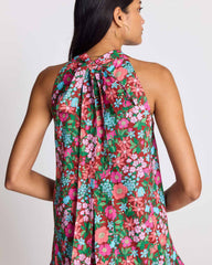 Robe Elisabeth imprimé Liberty rose et bordeaux
