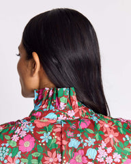 Chemise Leonor imprimé Liberty rose et bordeaux