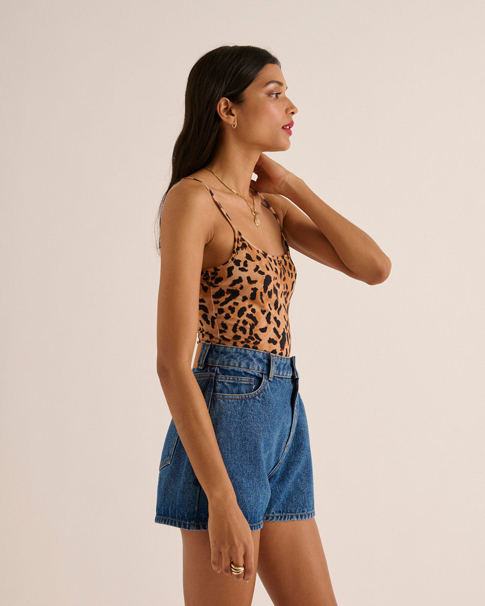 Short Triomphe bleu midi