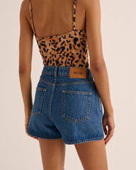 Short Triomphe bleu midi