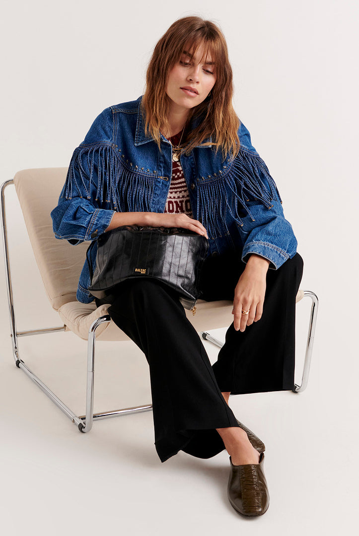 Sac Amaïa froissé bleu nuit